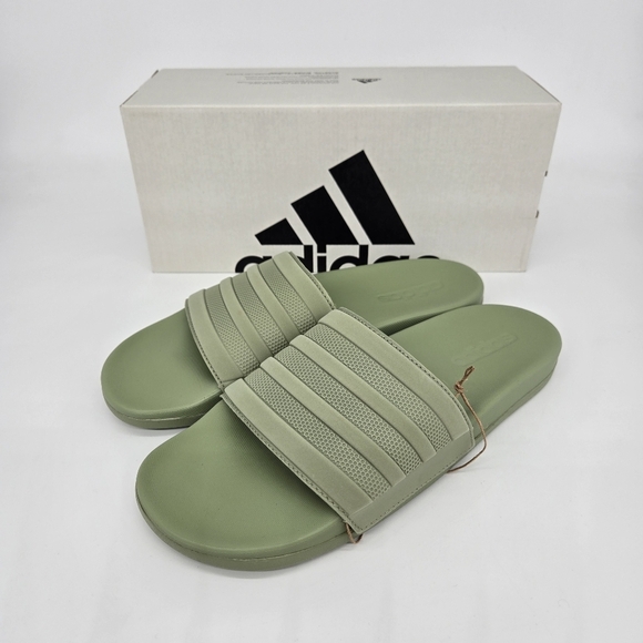 adidas Other - New adidas Adilette Comfort Slides Tent Green Men's Shoes Size 10